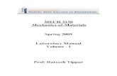 MECH 3130 Mechanics-of-Materials Spring 2009 Volume htippur/mech3130/3130-labmanual-sp09-v1.pdf · PDF fileMECH 3130 Mechanics-of-Materials Spring 2009 ... TORSION TESTING 32 i. ...