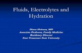 Fluids, Electrolytes and   Heiman.pdf · PDF fileFluids, Electrolytes and Hydration ... dehydration on exercise ... Performance decreases with water loss of 2% or
