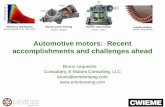 Automotive motors: Recent accomplishments and challenges · PDF fileAutomotive motors: Recent accomplishments and challenges ahead Electric power steering Source: ... • Future development