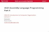 IA32 Assembly Language Programming Part 4 7-IA32... · Carnegie Mellon 1 198:231 Intro to Computer Organization Lecture 7 IA32 Assembly Language Programming Part 4 198:231 Introduction