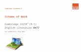 Contents - Literature (9... · Web viewCambridge IGCSE® (9–1) English Literature 0477 – from 2017Scheme of Work Cambridge IGCSE® (9–1) English Literature 0477 – from 2017Scheme