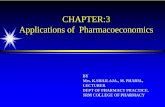 CHAPTER:3 Applications of · PDF filePE Applications To provide pharmacoeconomics and outcomes research, education, and consulting services to assess the value of pharmaceutical products
