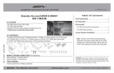 Honda Accord 2003-2007 Table of Contents 99-7803G · PDF fileHonda Accord 2003-2007 99-7803G A B C D E ... with the key in the off position. Start the vehicle, and then hold the rear