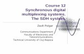 Course 12 Synchronous digital multiplexing systems. …users.utcluj.ro/~dtl/TF/Cursuri/Curs_12_e.pdfPrinciples of the SDH/SONET multiplexing; ... SDH (Synchronous Digital Hierarchy);
