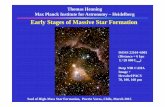 Early Stages Early Stages of Massive Star Formation ... · PDF fileMassive Star Formation ... SMM2 Birkmann et al. 2006 Hennemann et al. 2009. Disks and Fragmentation? NGC 7538-IRS