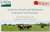 Tools for Small and Midsized Livestock and Poultry - USDA · PDF fileinspected establishments to ship meat and ... (including webinar and info on plant design and construction) ...
