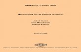Working Paper 329 - ICRIER | Indian Council for Research ...icrier.org/pdf/Working_Paper_329.pdf · Working Paper 329 Harvesting Solar Power in India! ... Percentage of Total Benchmark