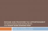 INCOME AND FRANCHISE TAX · PDF fileINCOME AND FRANCHISE TAX APPORTIONMENT ... Sales Factor for Financial Institutions States often have special guidelines for calculating ... financial