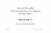 First Grade Writing Curriculum Calendar 1... · First Grade Writing Curriculum Calendar ... Realistic Fiction How-To Books February ... August Launching the Writing Workshop Overview