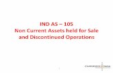 IND AS 105 Non Current Assets held for Sale and Discontinued · PDF fileNon Current Assets held for Sale and Discontinued Operations 1 . IND AS 105 ... classification, except in certain