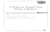 I Want to Teach You What I Believe - children.doc.s3 ...children.doc.s3.amazonaws.com/CDC_Unit1.pdf · Ask Him to give your child an understanding heart. “I want to teach you what