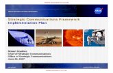 Strategic Communications Framework Aeronautics and Space Administration 5 Strategic Communications Framework Implementation Plan Strategic Communications Framework Implementation Plan