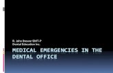 medical emergencies in the dental office - West Liberty... Emergencies Medical Emergencies can occur at any time in the dental office. Preparation for such emergencies is key. A team