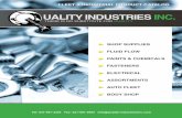 There is no subsTiTuTe for qualiTy - Quality Industries, Incquality-industriesinc.com/qualitycatalog.pdf · There is no subsTiTuTe for qualiTy Blades 101-103 Bayonet 102 ... Reamers