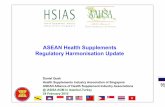ASEAN Health Supplements Regulatory Harmonisation · PDF fileASEAN Health Supplements Regulatory Harmonisation Update ... Health Foods and Dietary Supplements ... - Indonesia / AAHSA