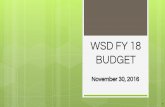 BUDGET WSD FY 18 - Winooski School District Vermont · PDF file13 TOTAL OPERATING BUDGET IMPACT: ... $9,701 currently Excess Spending Threshold= $17,386 ... Renovations of JFK 5th
