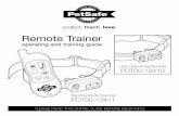 Remote Trainer - PetSafe® Brand Official Website · PDF fileRemote Trainer operating and ... • Examine the contact area daily for signs of a rash or a sore. ... • For additional