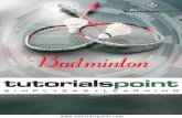 Badminton - TutorialsPoint 4 Badminton, prominently known as Shuttlecock, is an age old game that has its origin about 2000 years ago in parts of Europe and Asia.