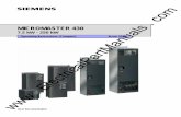 MICROMASTER 430 7.5 kW - 250 kW . Elec · PDF fileprolong the service life of your MICROMASTER 430 Inverter and the equipment ... the instructions contained in this manual can result