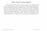 Public Service Announcement - University of California, …cs61b/fa17/materials/... ·  · 2017-11-13Public Service Announcement “The Experimental Social Science Laboratory ...