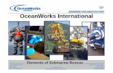 Elements of Submarine Rescue - OceanWorks International Elements of... · Pinger Localisation Sonar PILOS Pinger Localisation Sonar ... Revolutionary design allows mating capability