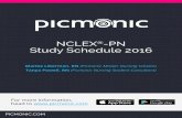 NCLEX -PN Study Schedule 2016 - Picmonic® Picture … NCLEX®-PN Study Schedule 2016 Marlee Liberman, RN (Picmonic Master Nursing Scholar) Tanya Powell, RN (Picmonic Nursing Student