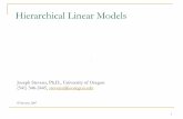 Hierarchical Linear Models - University of Oregonpages.uoregon.edu/stevensj/workshops/hlmslides.pdf · Preparing Data for HLM Analysis ... design or manipulation ... different intercepts