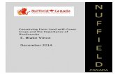 Conserving Farm Land with Cover Crops and the Importance ...nuffield.ca/wp/wp-content/uploads/2015/11/Conserving-Farm-Land... · i Report title - Author N U F F I E L D CANADA Conserving