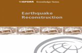 Earthquake Reconstruction - GFDRR · PDF fileCopying and/or transmitting portions or all of this work ... in earthquake reconstruction, ... Acknowledgement This document is based