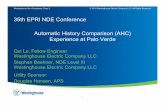 35th EPRI NDE Conference Automatic History Comparison · PDF fileWestinghouse Non-Proprietary Class 3 © 2016 Westinghouse Electric Company LLC. All Rights Reserved. 1 ... Westinghouse