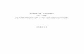 ANNUAL REPORT OF THE DEPARTMENT OF HIGHER · PDF fileANNUAL REPORT OF THE DEPARTMENT OF HIGHER EDUCATION 2012-13 . ANNUAL REPORT OF THE DEPARTMENT OF HIGHER EDUCATION, ... Sponsored