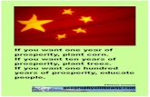 If you want one year of prosperity, plant corn. If you ... · PDF fileChinese proverb If you want one year of prosperity, plant corn. If you want ten years of prosperity, plant trees.