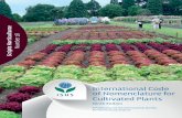 International de of menclature or Cultivated ants - ishs.org · PDF fileContents iv International Code of Nomenclature for Cultivated Plants – Ninth Edition Article 21: Names of
