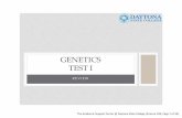 Genetics Test I Review Academic Support Center @ Daytona State College (Science 100, Page 1 of 40) REVIEW GENETICS TEST I