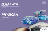 OCR AS and A Level Physics A Delivery Guide - · PDF filePHYSICS A AS and A LEVEL Delivery Guide H156/H556 ... specification booklet for their own internal use. ... the physics through