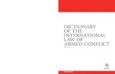 DICTIONARY INTERNATIONAL LAW OF ARMED CONFLICT · PDF file0453/002 07.2013 800 dictionary of the international law of armed conflict icrc dictionary of the international law of armed