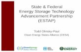 State & Federal Energy Storage Technology … & Federal Energy Storage Technology Advancement Partnership (ESTAP) Todd Olinsky-Paul Clean Energy States Alliance (CESA) ESTAP is a project