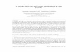 A Framework for the Static Veriﬁcation of API Calls · PDF fileA Framework for the Static Veriﬁcation of API ... An application programming interface speciﬁes how one software