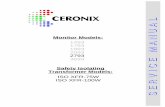 Ceronix Service Manual 03 - LCD & CRT Gaming Replacement …ceronix.com/dlfiles/manuals/2793_SVCMAN.pdf ·  · 2012-04-10Replacement Part List ... on the flyback transformer under