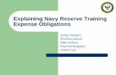 Explaining Navy Reserve Training Expense Obligations Navy... · Explaining Navy Reserve Training Expense ... numerical data, ... Trainers who can my be contacted to assist reservists