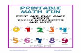 PRINTABLE MATH FUN - Making Math More Funmakingmathmorefun.com/printablemathfun/Print and Play Sheets and... ·   PRINTABLE MATH FUN PRINT AND PLAY GAME