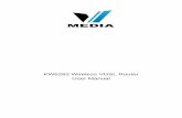 KW5262 Wireless VDSL Router User Manual - VMedia _VMedia_Manual.pdf · VDSL Router User Manual 1 ... Thank you for choosing our product. The KW5262 is a Wireless VDSL router ... POTS),