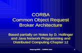 CORBA Common Object Request Broker · PDF fileNetprog 2002 - CORBA Intro 1 CORBA Common Object Request Broker Architecture Based partially on Notes by D. Hollinger and Java Network