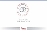 Corporate Profile Essae-Teraoka Pvt. Ltd. · PDF fileCorporate Profile Essae-Teraoka Pvt ... A&D Company, Lt-nited ViBRA FZYŒCH £ssae Engineering Automotive Pharmaceutical ... Amul