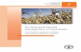 On-farm post-harvest management of food grains post-harvest management of food grains A manual for extension workers with special reference to Africa by Peter Golob FAO consultant
