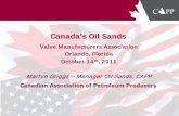 Canada’s Oil Sands - c.ymcdn.comc.ymcdn.com/sites/ · PDF fileCanada’s Oil Sands . Canadian Association of Petroleum Producers . Valve Manufacturers Association Orlando, Florida