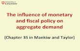 The influence of monetary and fiscal policy on aggregate ... · PDF fileThe influence of monetary and fiscal policy on ... prices in the long run (the quantity theory, ... opportunity