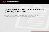 JOB HAZARD ANALYSIS (JHA) GUIDE - Convergence … HAZARD ANALYSIS (JHA) GUIDE A Step-by-step Guide to Performing an Effective Job Hazard Analysis
