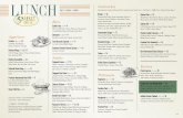 LUNCH Sandwiches - Innisbrook Golf Resort · PDF fileTuna Salad, Sliced Tomato, Lettuce, Fresh Cut Medley of Fruit, Assortment of Crackers ... American, Swiss, ... Cuban — 14 Smoked