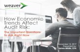 How Economic Trends Affect Audit Risk - · PDF fileWeaver provides the information in this presentation for general ... tax advice, accounting services, investment advice or ... Fine-tune